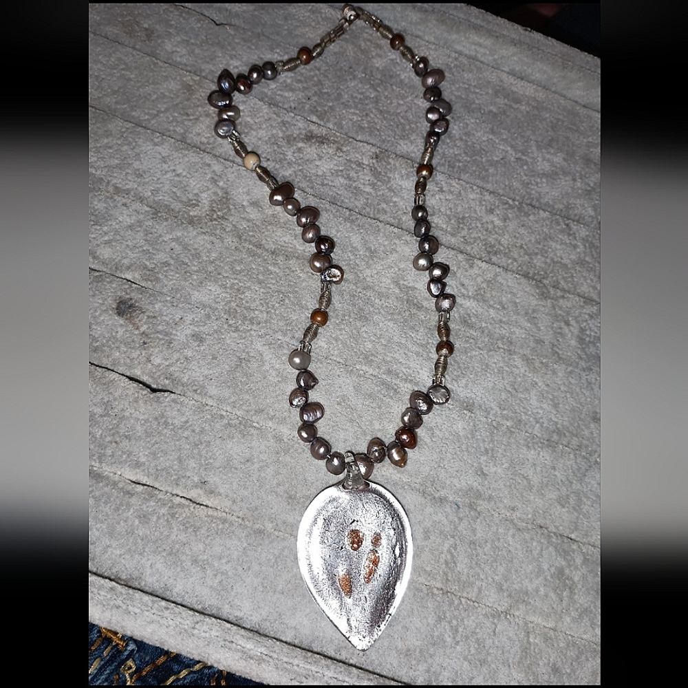 Genuine Vintage Tahitian pearl necklace.